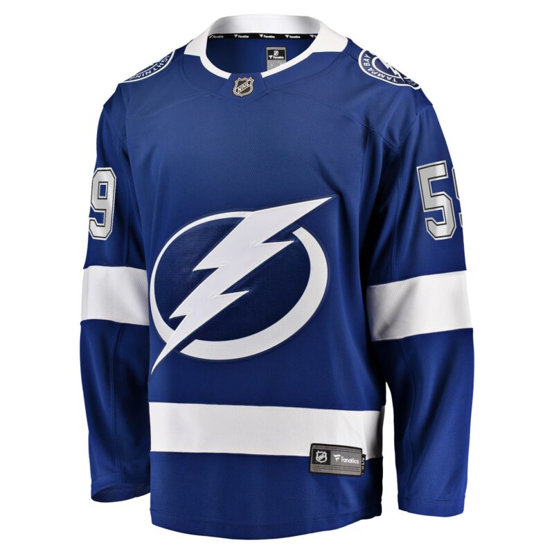 Jake Guentzel Tampa Bay Lightning Home Premier Breakaway Player Jersey - Blue - Image 2