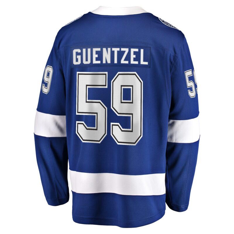 Jake Guentzel Tampa Bay Lightning Home Premier Breakaway Player Jersey - Blue - Image 3