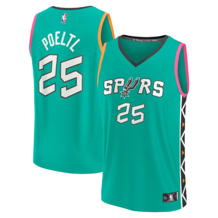 Jakob Poeltl San Antonio Spurs Fastbreak Jersey - City Edition - Green