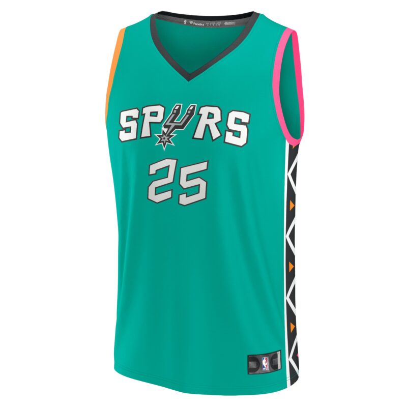 Jakob Poeltl San Antonio Spurs Fastbreak Jersey - City Edition - Green - Image 2