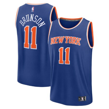 Jalen Brunson New York Knicks Fast Break Player Jersey - Icon Edition - Blue