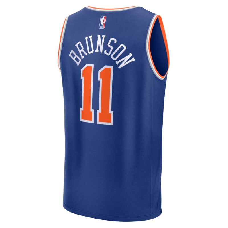 Jalen Brunson New York Knicks Fast Break Player Jersey - Icon Edition - Blue - Image 3