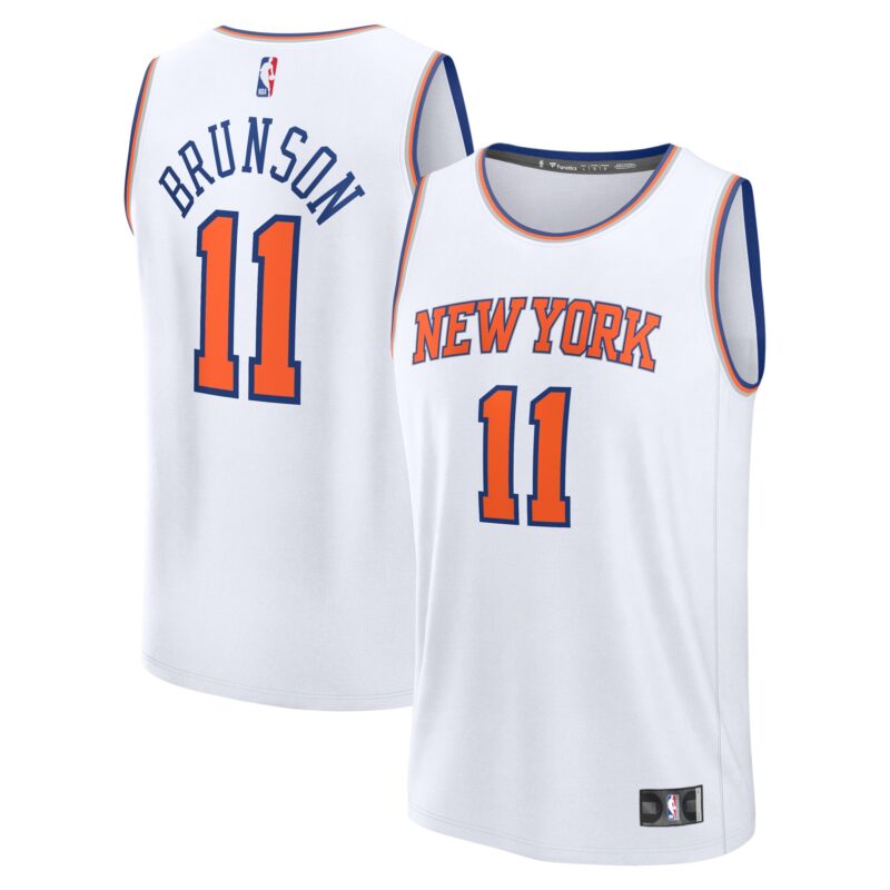 Jalen Brunson New York Knicks Fast Break Player Jersey - Association Edition - White