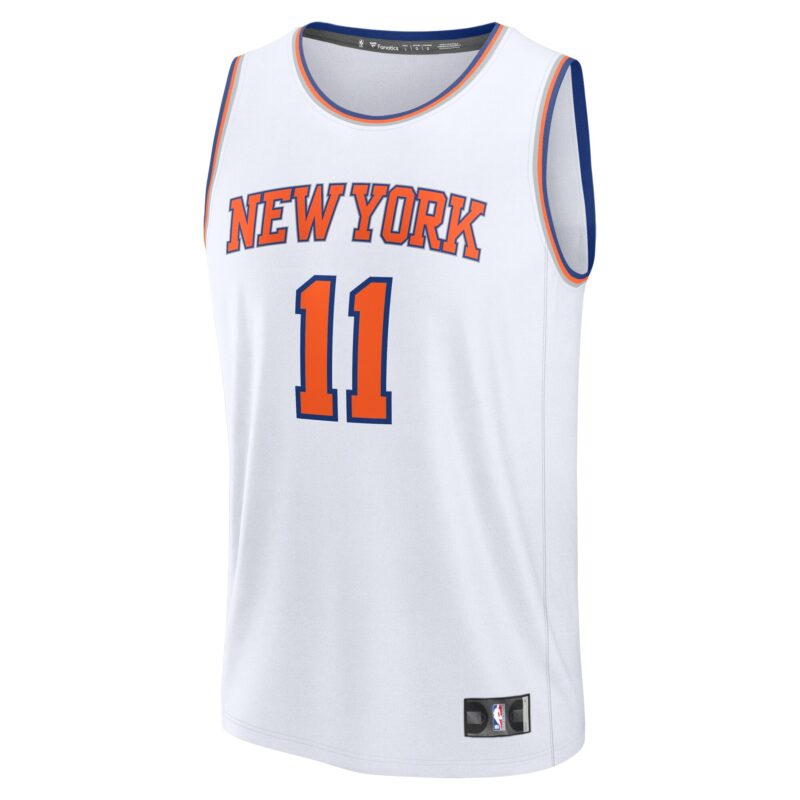 Jalen Brunson New York Knicks Fast Break Player Jersey - Association Edition - White - Image 2