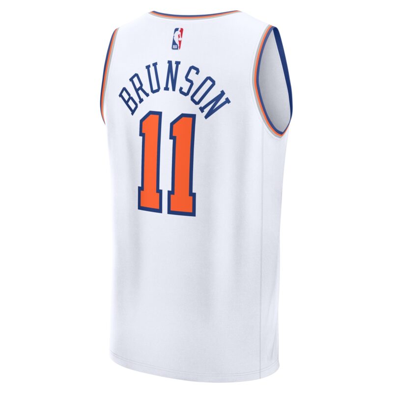 Jalen Brunson New York Knicks Fast Break Player Jersey - Association Edition - White - Image 3