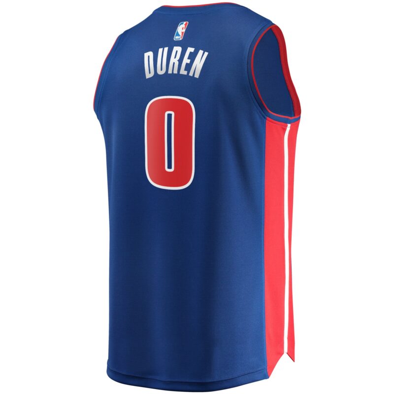 Jalen Duren Detroit Pistons Fast Break Jersey - Icon Edition - Blue - Image 3
