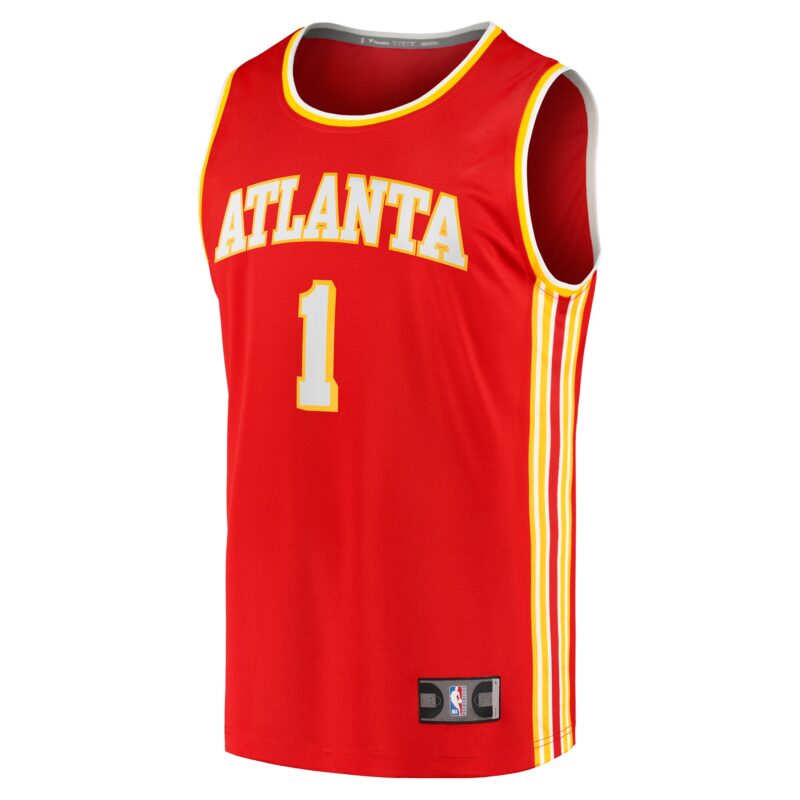 Jalen Johnson Atlanta Hawks Fast Break Jersey - Icon Edition - Red - Image 2