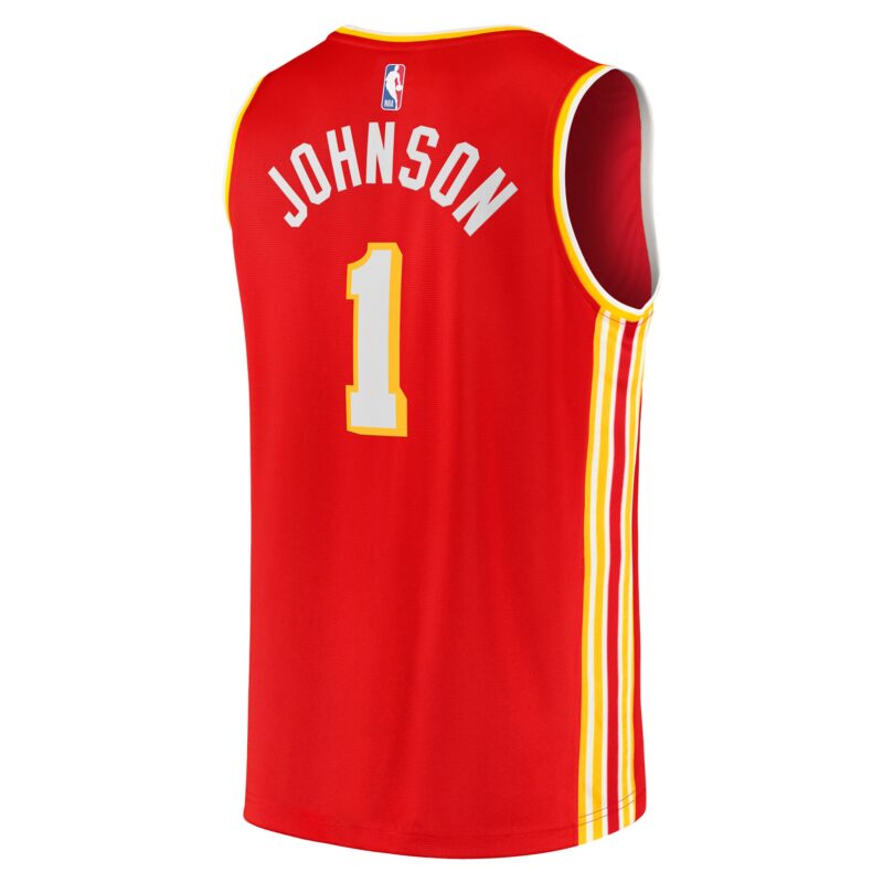 Jalen Johnson Atlanta Hawks Fast Break Jersey - Icon Edition - Red - Image 3