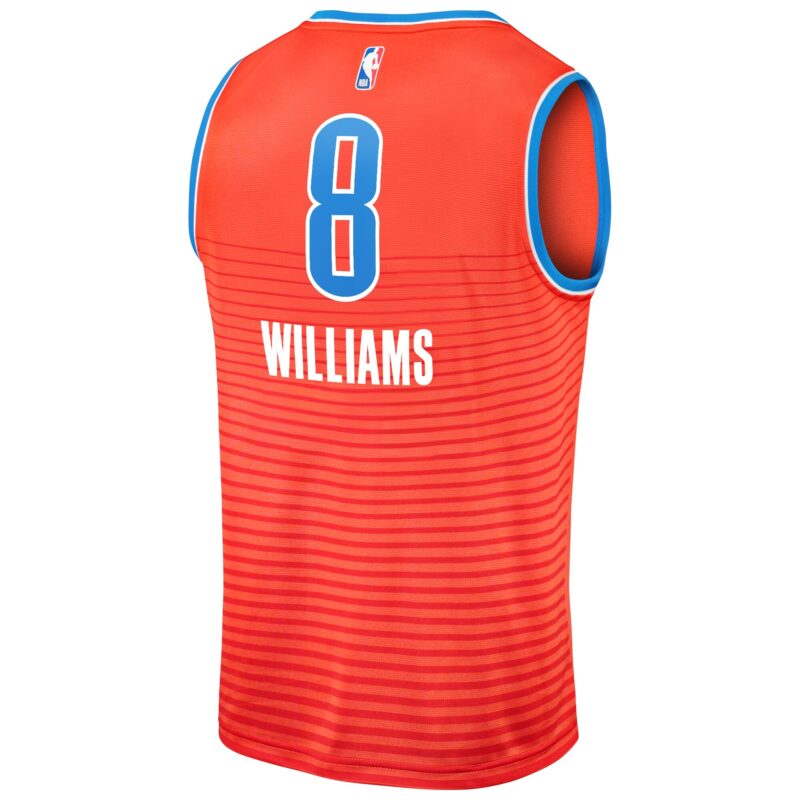Jalen Williams Oklahoma City Thunder Fast Break Player Jersey - Statement Edition - Orange - Image 3