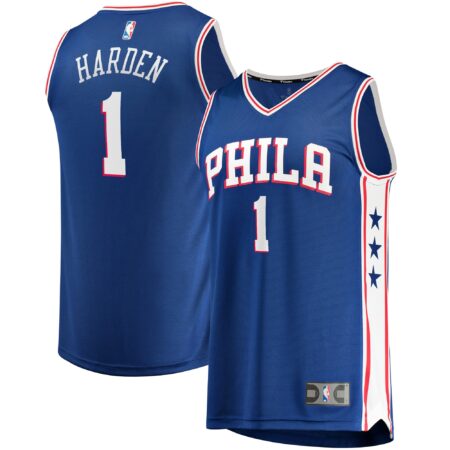 James Harden Philadelphia 76ers Fast Break Player Jersey Royal - Icon Edition