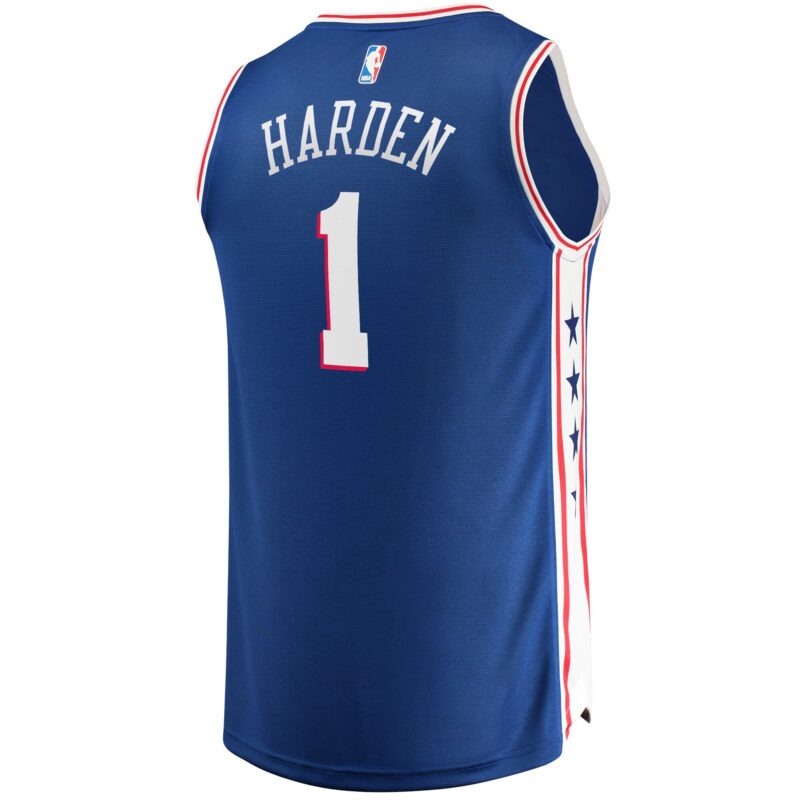 James Harden Philadelphia 76ers Fast Break Player Jersey Royal - Icon Edition - Image 3