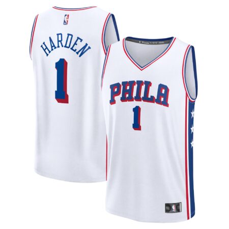 James Harden Philadelphia 76ers Fast Break Jersey - Association Edition - White