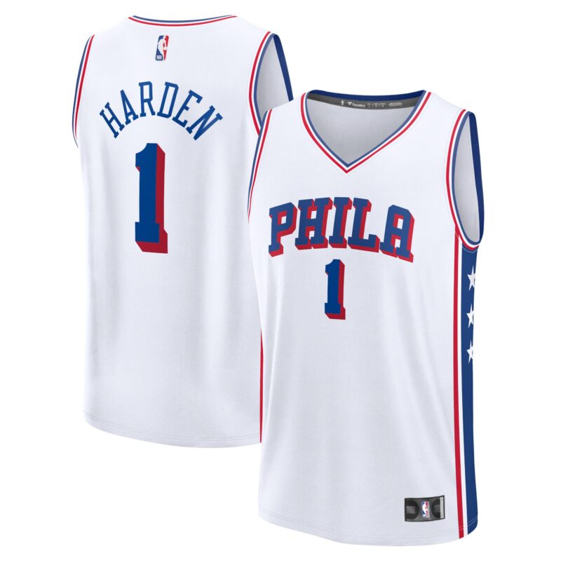 James Harden Philadelphia 76ers Fast Break Jersey - Association Edition - White