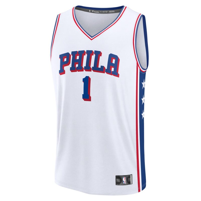James Harden Philadelphia 76ers Fast Break Jersey - Association Edition - White - Image 2