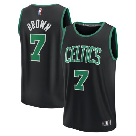 Jaylen Brown Boston Celtics Fast Break Player Jersey - Statement Edition - Black