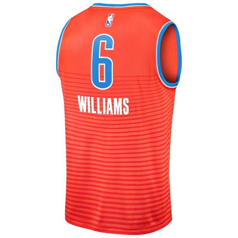Jaylin Williams Oklahoma City Thunder Fast Break Player Jersey - Statement Edition - Orange - Image 3