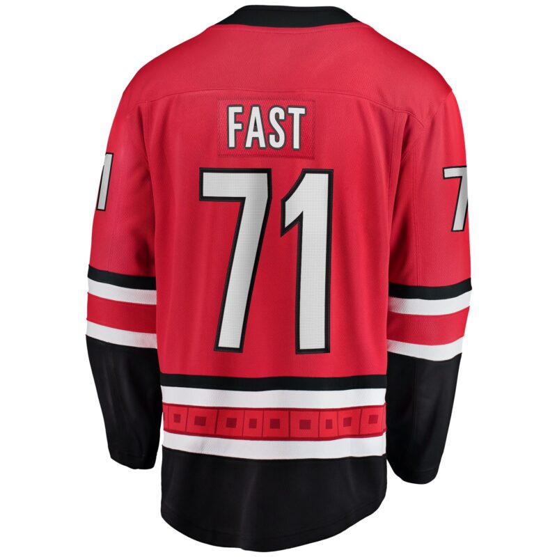 Jesper Fast Carolina Hurricanes Alternate Breakaway Jersey - Red - Image 3