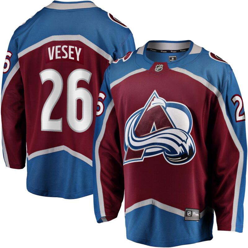 Jimmy Vesey Colorado Avalanche Home Breakaway Jersey - Burgundy