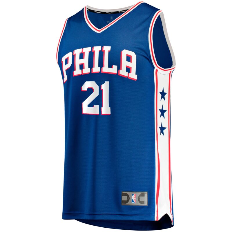 Joel Embiid Philadelphia 76ers Big & Tall Fast Break Player Jersey - Royal - Icon Edition - Image 2