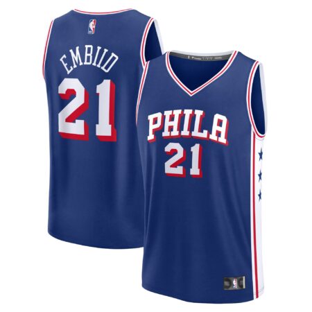 Joel Embiid Philadelphia 76ers Fast Break Jersey - Icon Edition - Royal