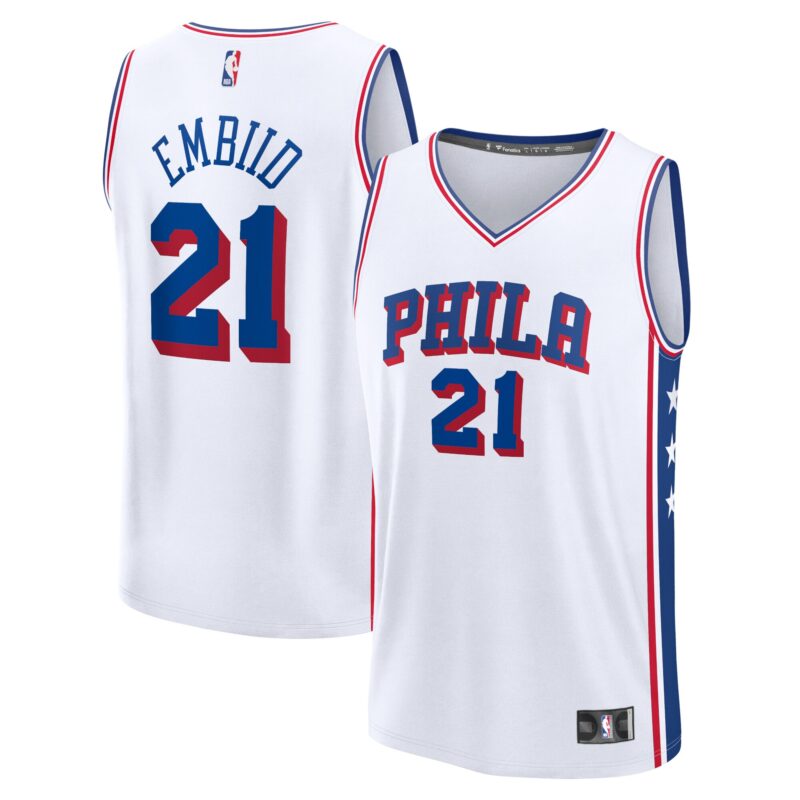 Joel Embiid Philadelphia 76ers Fast Break Player Jersey - Association Edition - White