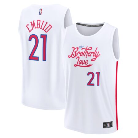 Joel Embiid Philadelphia 76ers Fastbreak Jersey - City Edition - White