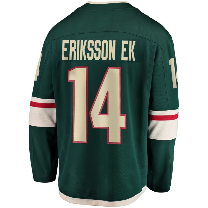 Joel Eriksson Ek Minnesota Wild Breakaway Jersey - Green - Image 3