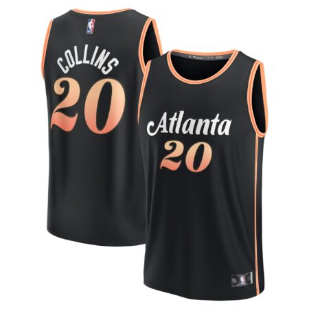John Collins Atlanta Hawks Fastbreak Jersey - City Edition - Black