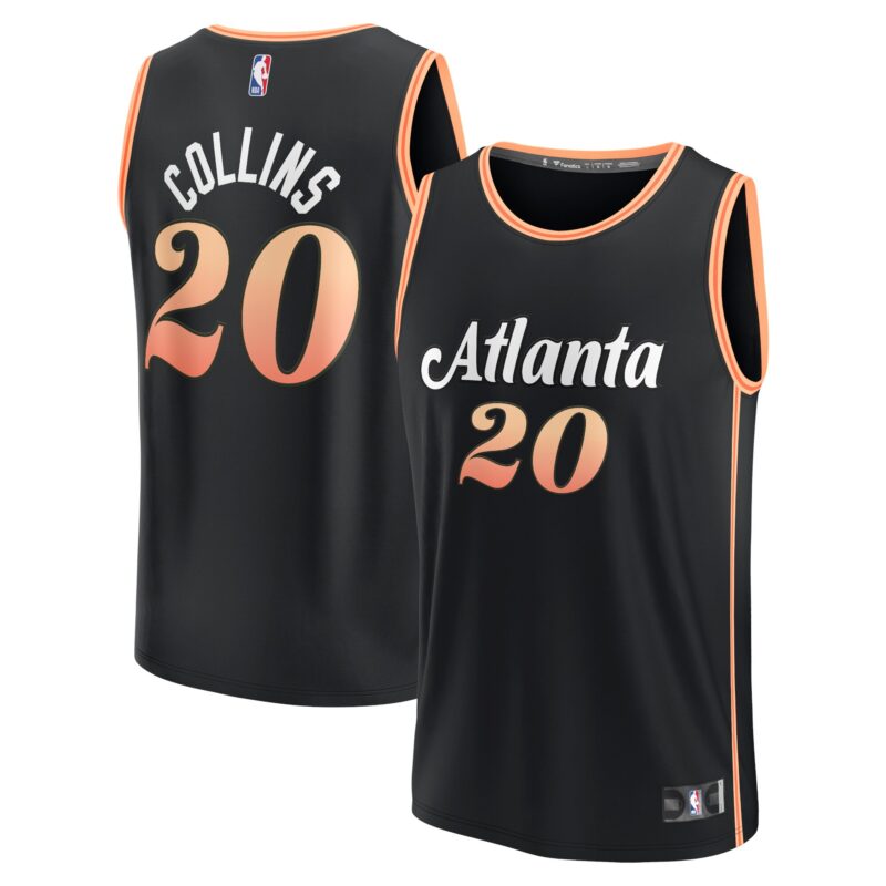 John Collins Atlanta Hawks Fastbreak Jersey - City Edition - Black