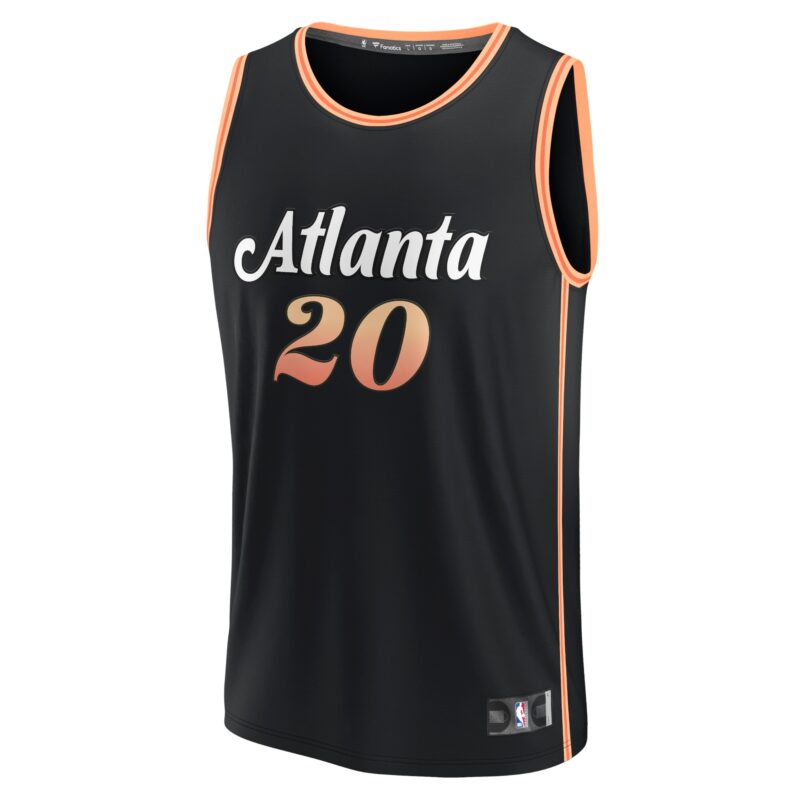 John Collins Atlanta Hawks Fastbreak Jersey - City Edition - Black - Image 2