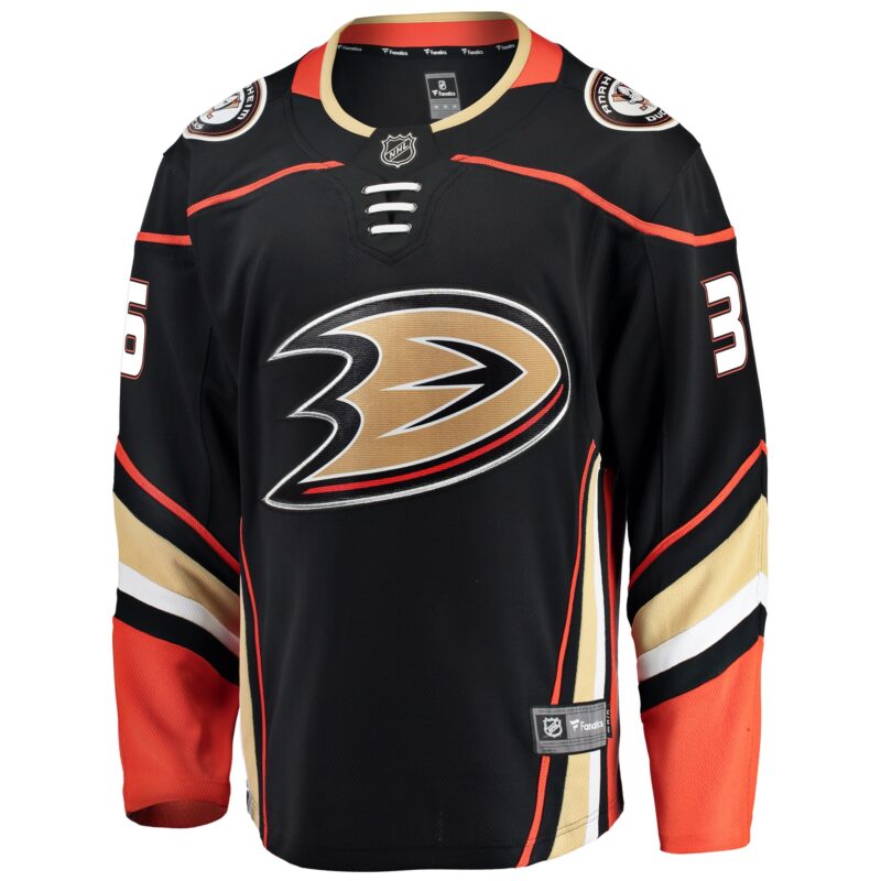 John Gibson Anaheim Ducks Breakaway Player Jersey - Black - Image 2