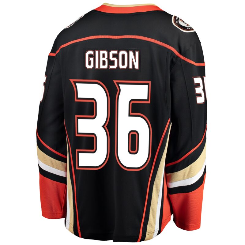 John Gibson Anaheim Ducks Breakaway Player Jersey - Black - Image 3