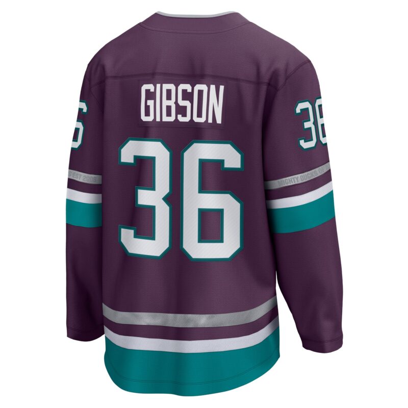 John Gibson Anaheim Ducks 30th Anniversary Premier Breakaway Jersey - Purple - Image 3
