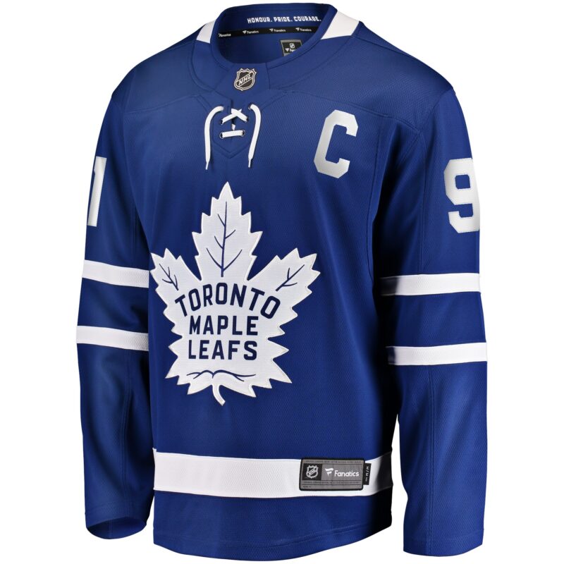 John Tavares Toronto Maple Leafs Captain Patch Home Breakaway Jersey - Blue - Image 2