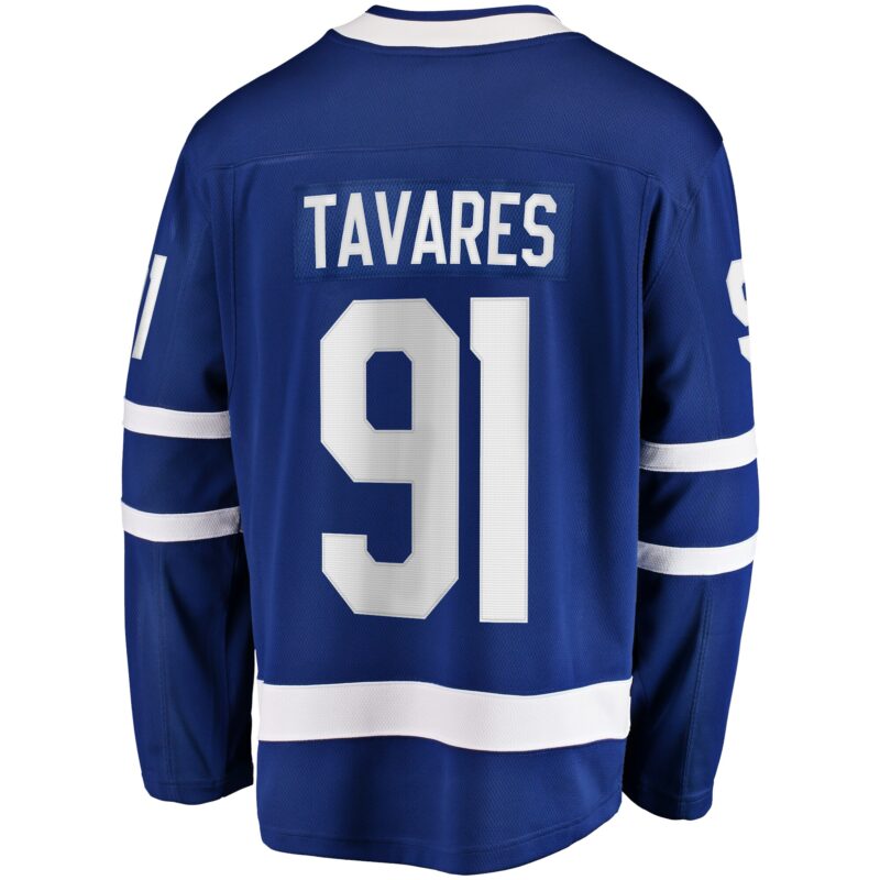 John Tavares Toronto Maple Leafs Captain Patch Home Breakaway Jersey - Blue - Image 3