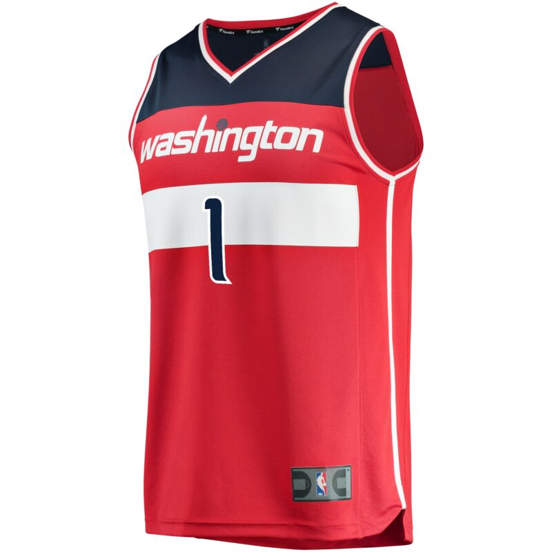 Johnny Davis Washington Wizards Fast Break Player Jersey Icon - Edition - Red - Image 2