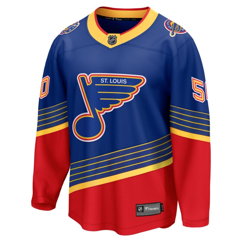Binnington St. Louis Blues Alternate Premier Breakaway Player Jersey - Royal - Image 2