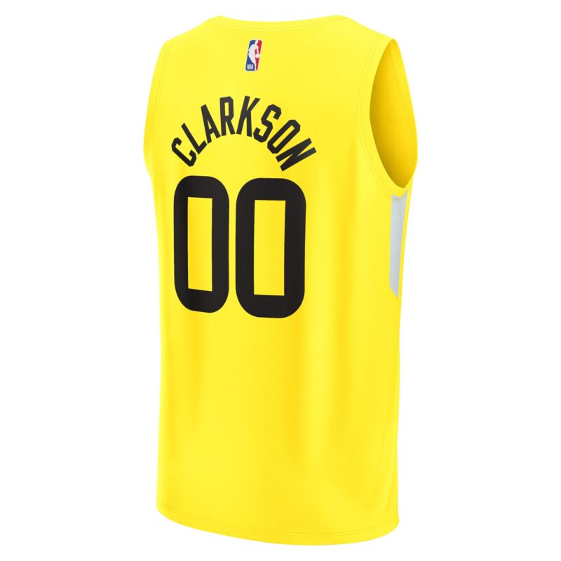 Clarkson Utah Jazz Fast Break Jersey - Icon Edition - Yellow - Image 3