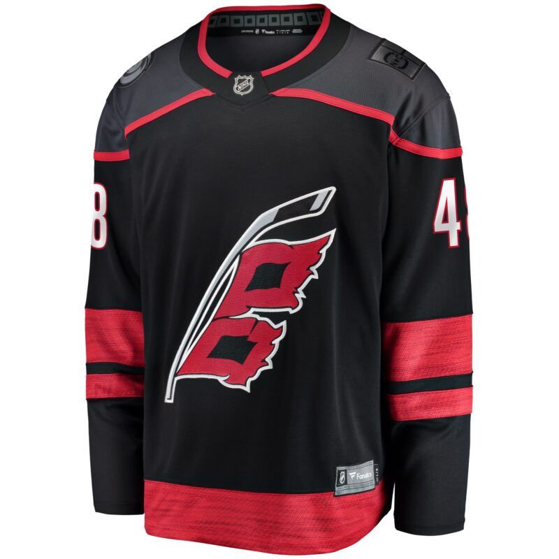 Martinook Carolina Hurricanes Home Breakaway Jersey - Black - Image 2