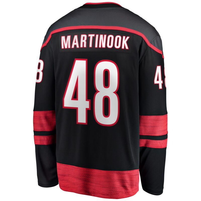 Martinook Carolina Hurricanes Home Breakaway Jersey - Black - Image 3
