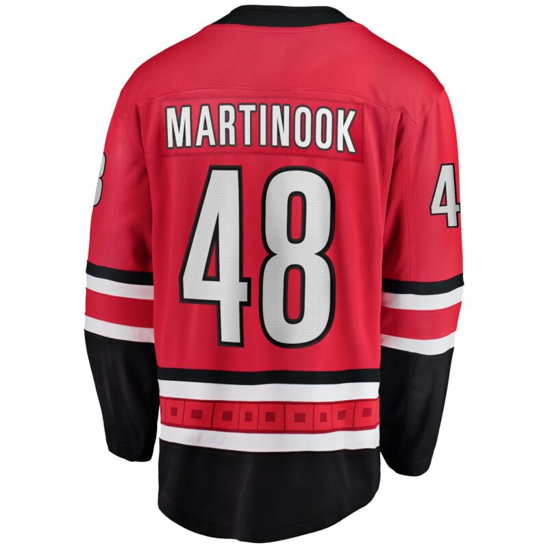 Martinook Carolina Hurricanes Alternate Breakaway Player Jersey - Red - Image 3