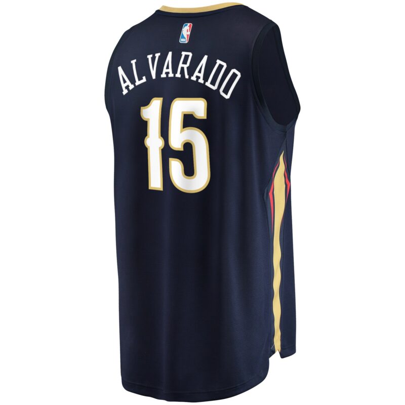 Jose Alvarado New Orleans Pelicans Fast Break Jersey - Icon Edition - Navy - Image 3