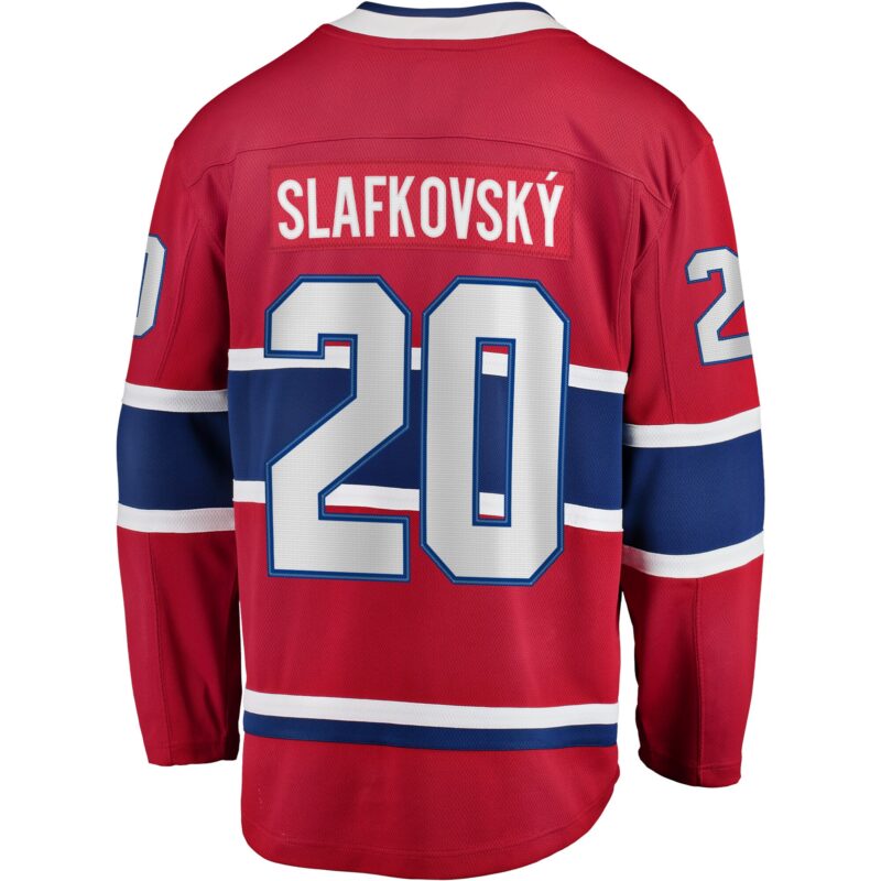 Juraj Slafkovsky Montreal Canadiens Home Premier Breakaway Player Jersey - Red - Image 3