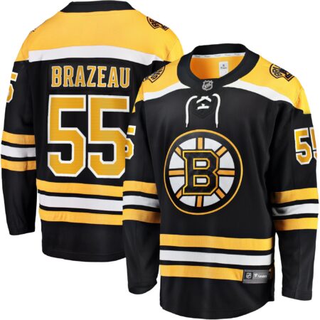 Justin Brazeau Boston Bruins Home Premier Breakaway Player Jersey - Black