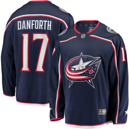 Justin Danforth Columbus Blue Jackets Home Breakaway Player Jersey - Navy