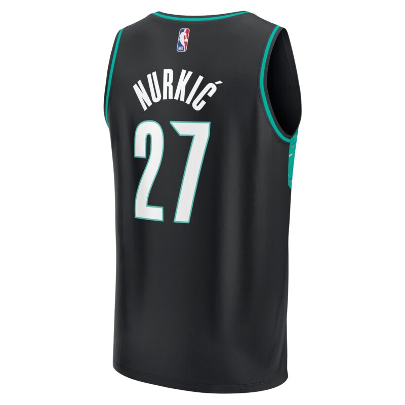 Jusuf Nurkic Portland Trail Blazers Fastbreak Jersey - City Edition - Black - Image 3