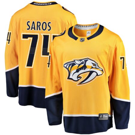 Juuse Saros Nashville Predators Breakaway Player Jersey - Gold