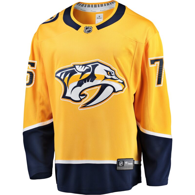 Juuso Parssinen Nashville Predators Home Breakaway Jersey - Gold - Image 2