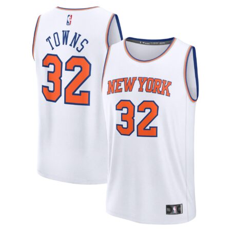 Karl-Anthony Towns New York Knicks Fast Break Player Jersey - Association Edition - White