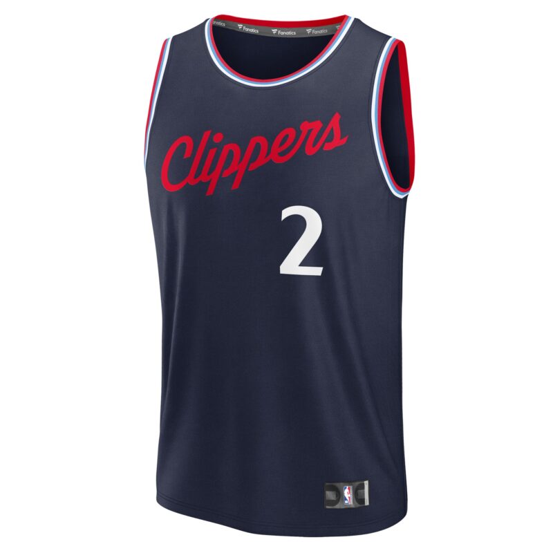 Kawhi Leonard LA Clippers Fast Break Icon Jersey - Navy - Image 2